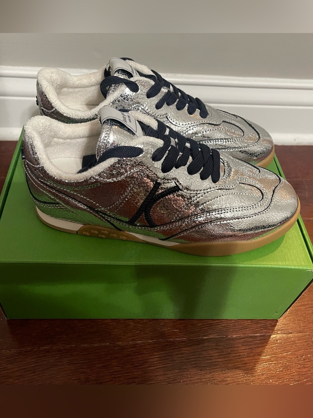 Kate Spade Silver Sneakers With Navy Accents ๐๐๐ฅ - Picture 5 of 13